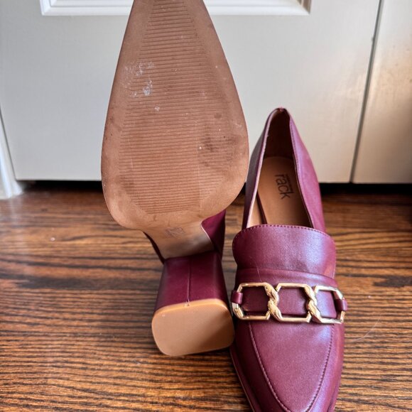 Nordstrom Rack Burgundy Loafer Heels - Picture 4 of 6
